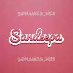 sandeepa in Red Scribble style - 3D name wallpaper