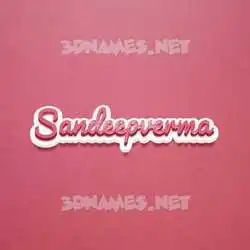 sandeepverma in Red Scribble style - 3D name wallpaper