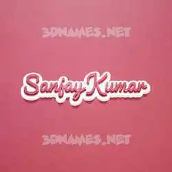 sanjay kumar in Red Scribble style - 3D name wallpaper