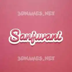 sanjuvani in Red Scribble style - 3D name wallpaper