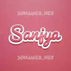 sanjya in Red Scribble style - 3D name wallpaper