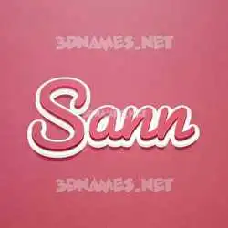 sann in Red Scribble style - 3D name wallpaper