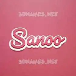 sanoo in Red Scribble style - 3D name wallpaper
