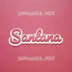 santana in Red Scribble style - 3D name wallpaper