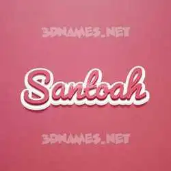 santoah in Red Scribble style - 3D name wallpaper