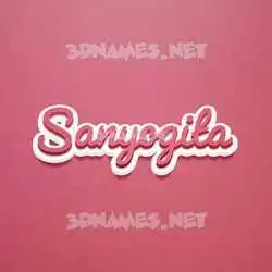 sanyogita in Red Scribble style - 3D name wallpaper