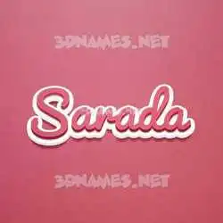 sarada in Red Scribble style - 3D name wallpaper