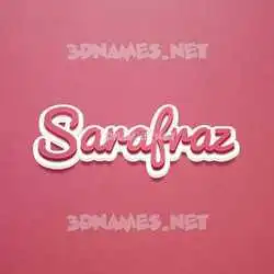 sarafraz in Red Scribble style - 3D name wallpaper