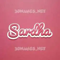 sardha in Red Scribble style - 3D name wallpaper
