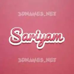 sariyam in Red Scribble style - 3D name wallpaper