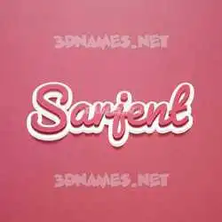 sarjent in Red Scribble style - 3D name wallpaper