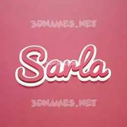 sarla in Red Scribble style - 3D name wallpaper