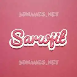 sarwjit in Red Scribble style - 3D name wallpaper