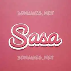 sasa in Red Scribble style - 3D name wallpaper