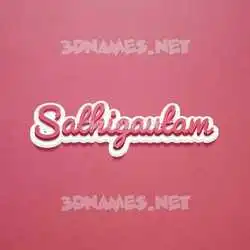 sathigautam in Red Scribble style - 3D name wallpaper