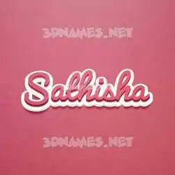 sathisha in Red Scribble style - 3D name wallpaper