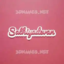 sathiyadevan in Red Scribble style - 3D name wallpaper