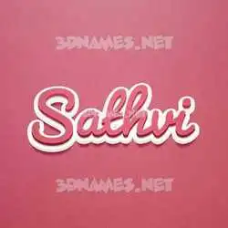 sathvi in Red Scribble style - 3D name wallpaper