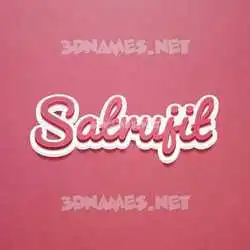 satrujit in Red Scribble style - 3D name wallpaper