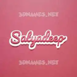 satyadeep in Red Scribble style - 3D name wallpaper