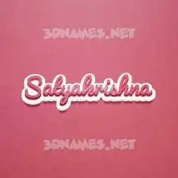 satyakrishna in Red Scribble style - 3D name wallpaper