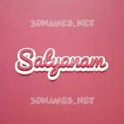 satyanam in Red Scribble style - 3D name wallpaper