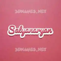 satyanaryan in Red Scribble style - 3D name wallpaper