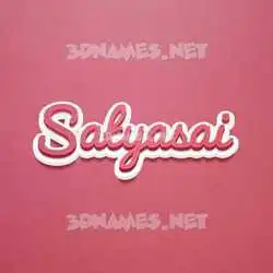 satyasai in Red Scribble style - 3D name wallpaper