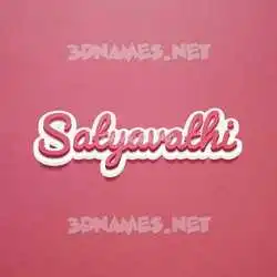 satyavathi in Red Scribble style - 3D name wallpaper
