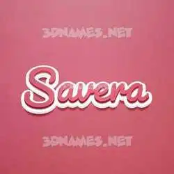 savera in Red Scribble style - 3D name wallpaper