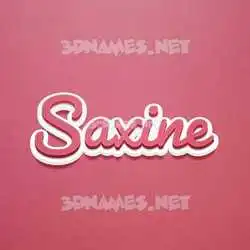 saxine in Red Scribble style - 3D name wallpaper