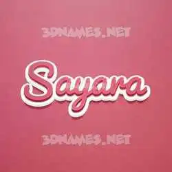 sayara in Red Scribble style - 3D name wallpaper