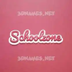 schoolzone in Red Scribble style - 3D name wallpaper