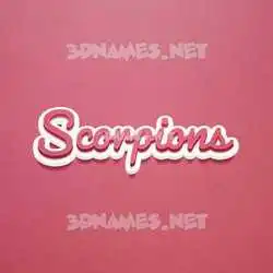 scorpions in Red Scribble style - 3D name wallpaper