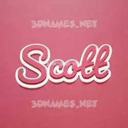 scott in Red Scribble style - 3D name wallpaper