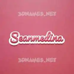 seanmedina in Red Scribble style - 3D name wallpaper