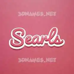 searls in Red Scribble style - 3D name wallpaper