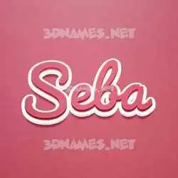 seba in Red Scribble style - 3D name wallpaper