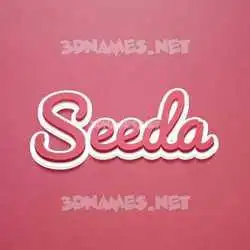 seeda in Red Scribble style - 3D name wallpaper