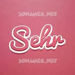 sehr in Red Scribble style - 3D name wallpaper