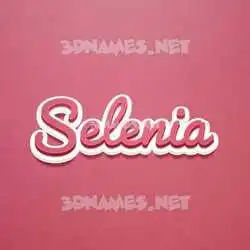 selenia in Red Scribble style - 3D name wallpaper