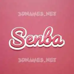 senba in Red Scribble style - 3D name wallpaper