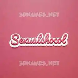 sexualchocol in Red Scribble style - 3D name wallpaper