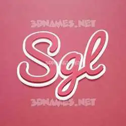 sgl in Red Scribble style - 3D name wallpaper
