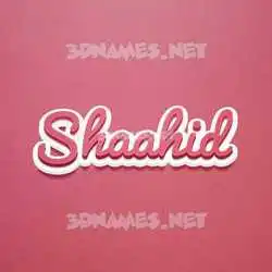 shaahid in Red Scribble style - 3D name wallpaper