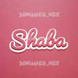 shaba in Red Scribble style - 3D name wallpaper