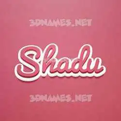 shadu in Red Scribble style - 3D name wallpaper