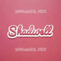 shadwell in Red Scribble style - 3D name wallpaper