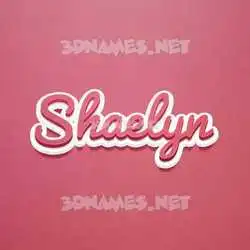 shaelyn in Red Scribble style - 3D name wallpaper