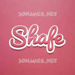 shafe in Red Scribble style - 3D name wallpaper